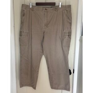 L.L Bean Comfort Waist Cargo Khaki Pants Men's size 44x29 100% cotton